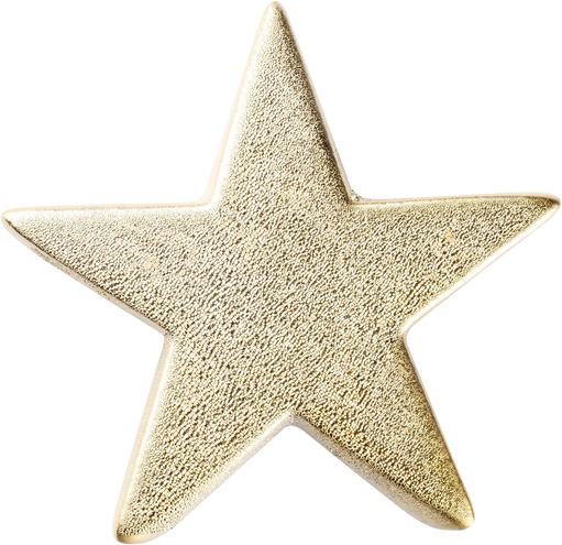 #6753 Gold christmas star isolated on a transparent background