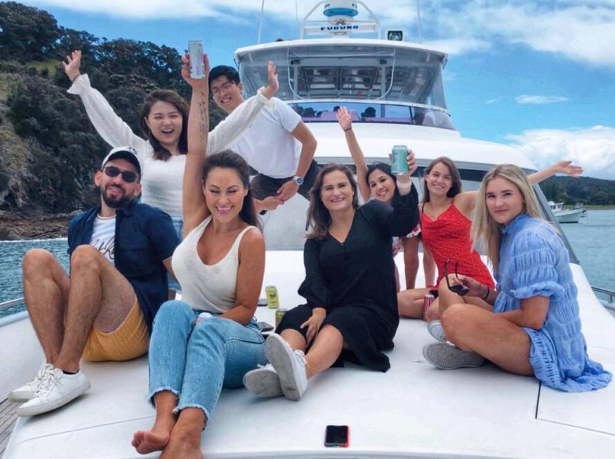 Catching the sun on the Templar Charter Yacht