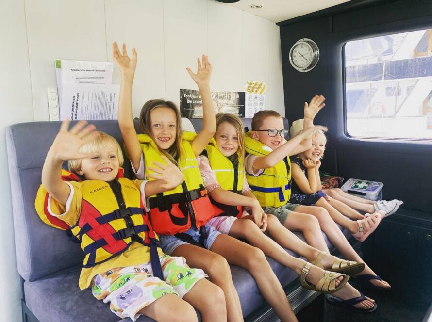We love kids aboard the Templar Charter Yacht
